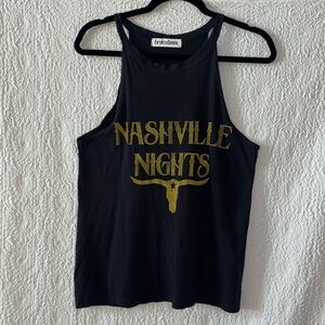 Brokedown "Nashville Nights" Graphic Racerback Tank Top